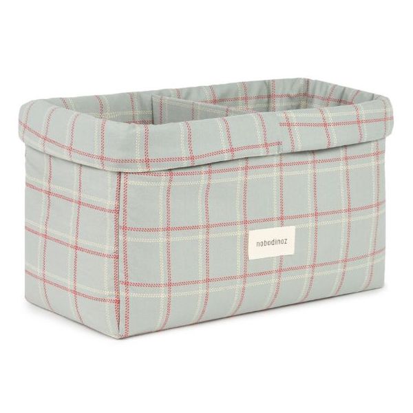 Double panier organisateur Stories - Édition limitée - Carreaux Bleu / Rouge