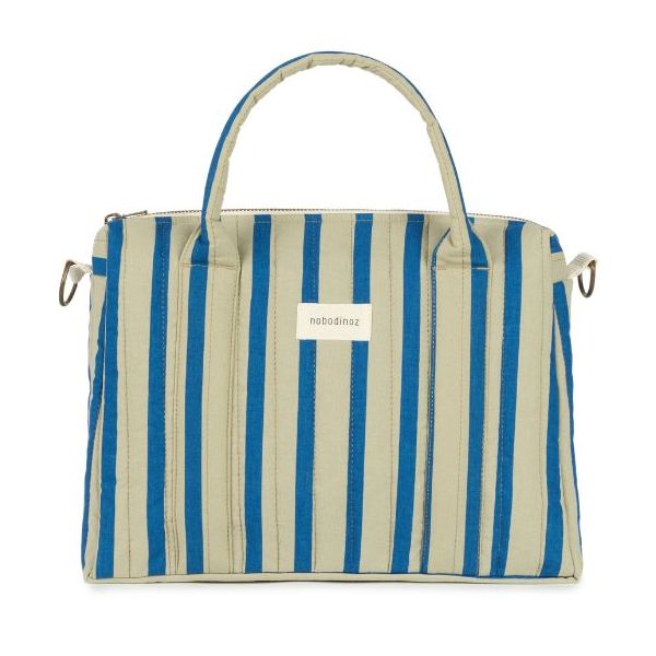 Petit sac à langer Stories - Édition limitée - Rayures Vert / Bleu