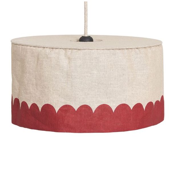 Vibes Lampshade - 40 cm - Linen Carmine