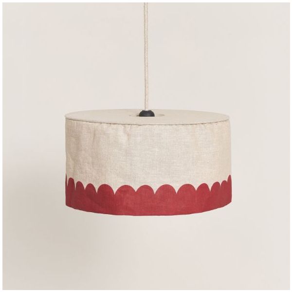 Vibes Lampshade - 40 cm - Linen Carmine