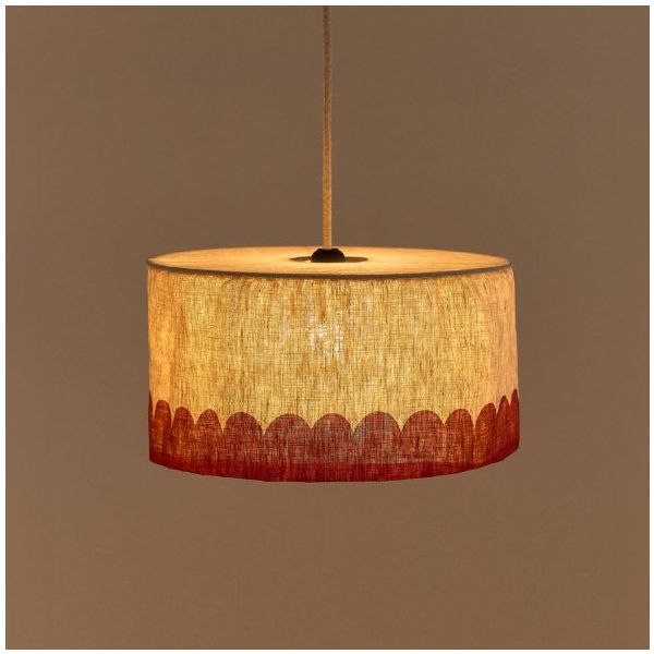 Vibes Lampshade - 40 cm - Linen Carmine