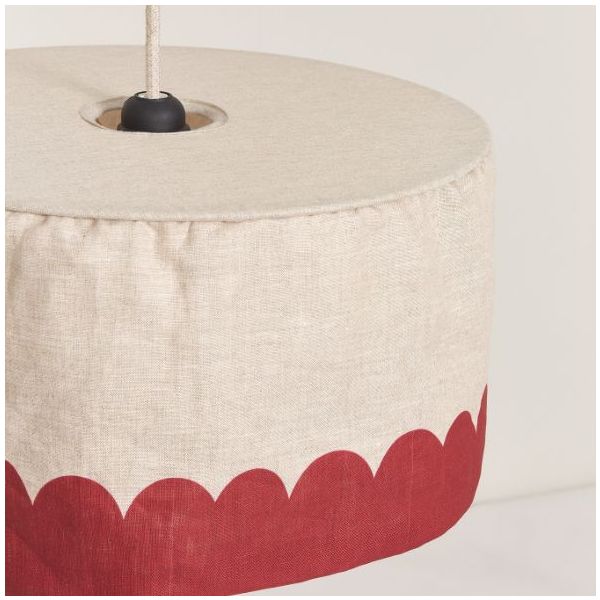 Vibes Lampshade - 40 cm - Linen Carmine