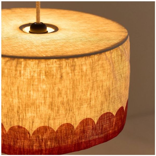 Vibes Lampshade - 40 cm - Linen Carmine