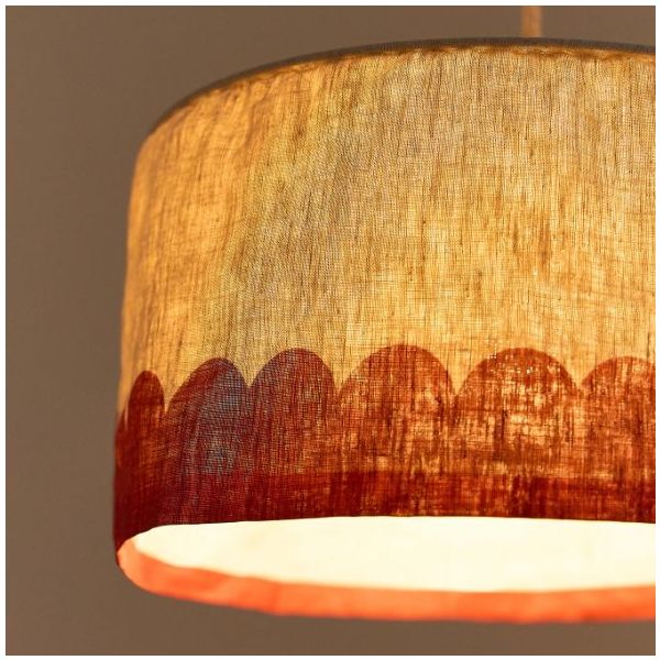 Vibes Lampshade - 40 cm - Linen Carmine