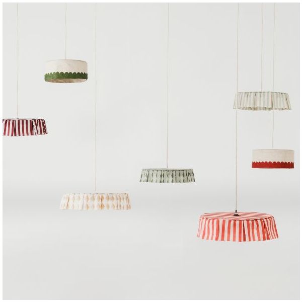 Vibes Lampshade - 40 cm - Linen Carmine