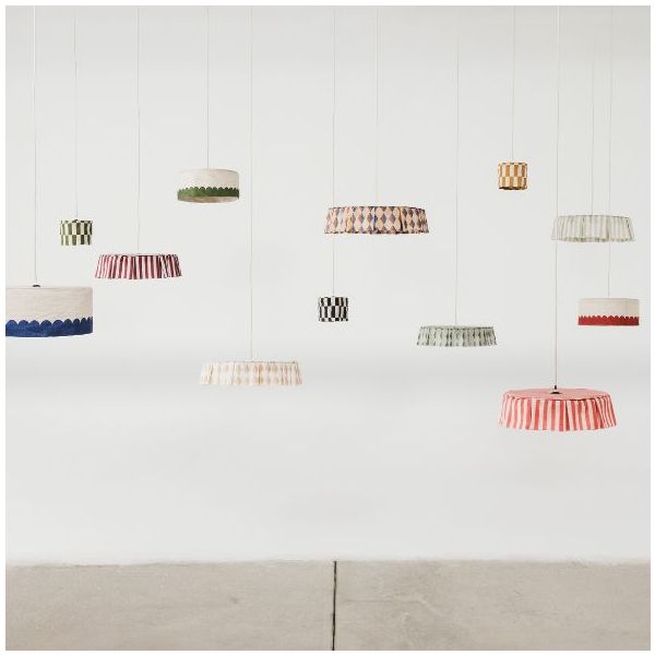 Vibes Lampshade - 40 cm - Linen Carmine