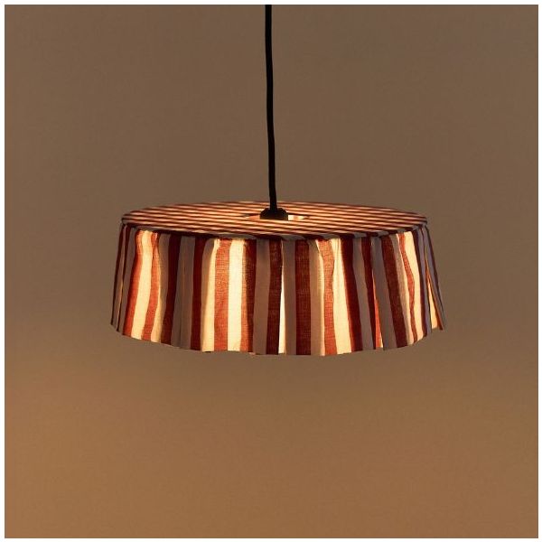 Vibes Lampshade - 40 cm - Stripes Maroon