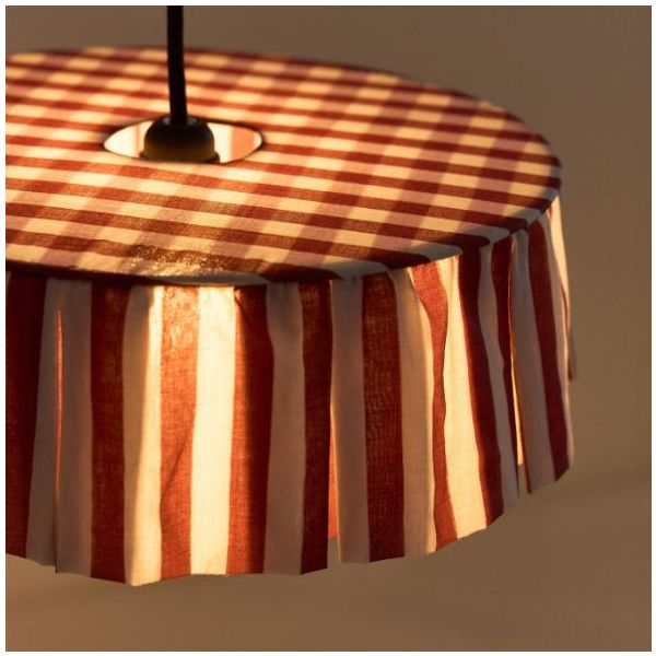 Vibes Lampshade - 40 cm - Stripes Maroon