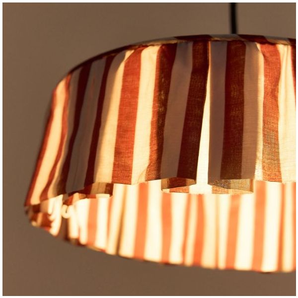 Vibes Lampshade - 40 cm - Stripes Maroon