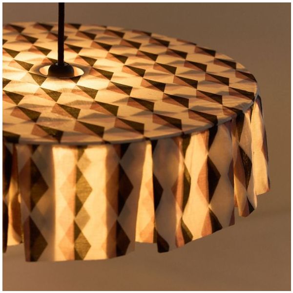 Vibes Lampshade - 50 cm - Harlequin Auburn / Black