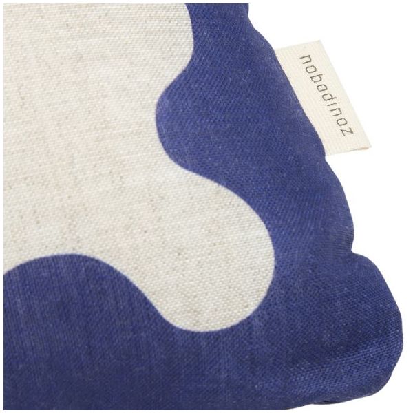 Coussin rectangulaire en lin Vibes - Bleu