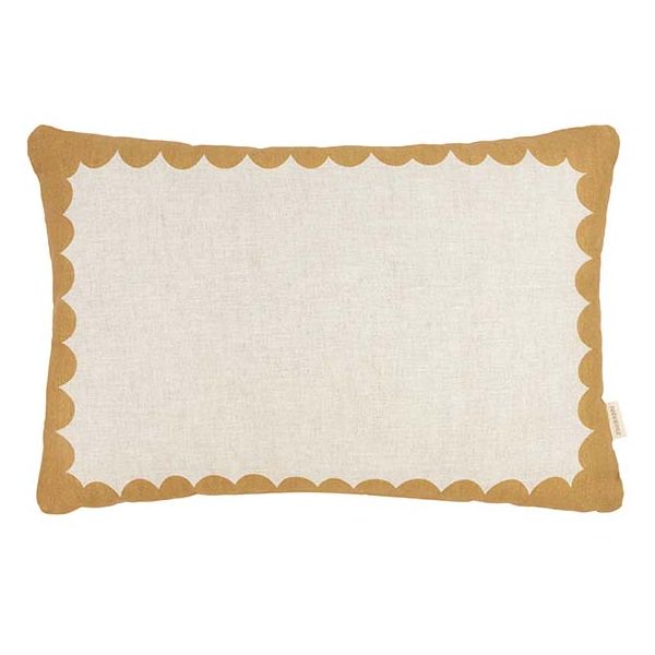 Coussin rectangulaire en lin Vibes - Moutarde