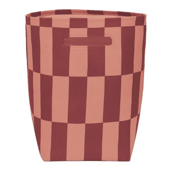 Grand panier de rangement Vibes - Carreaux Bordeaux