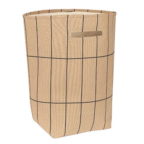 Grand panier de rangement Vibes - Carreaux Marron / Noir