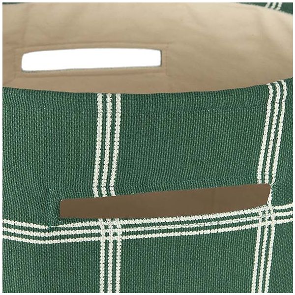 Grand panier de rangement Vibes - Carreaux Vert / Blanc