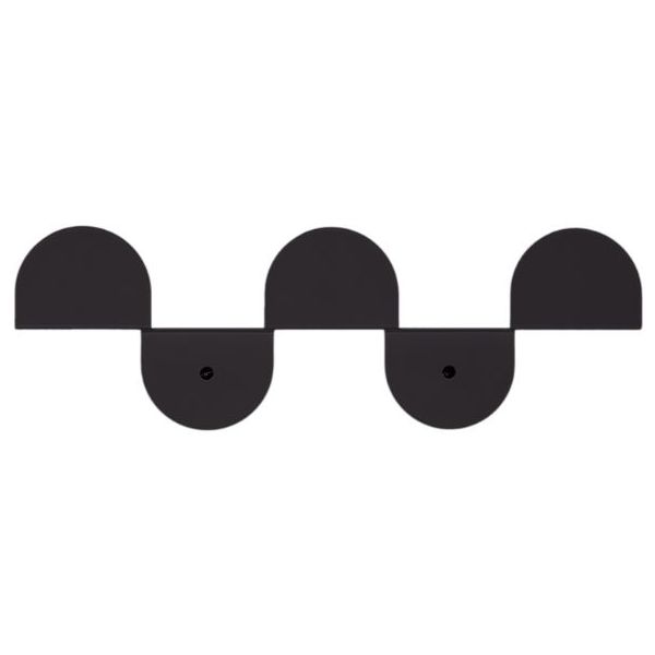 Vibes Metal Wall Coat Rack - Matt Black