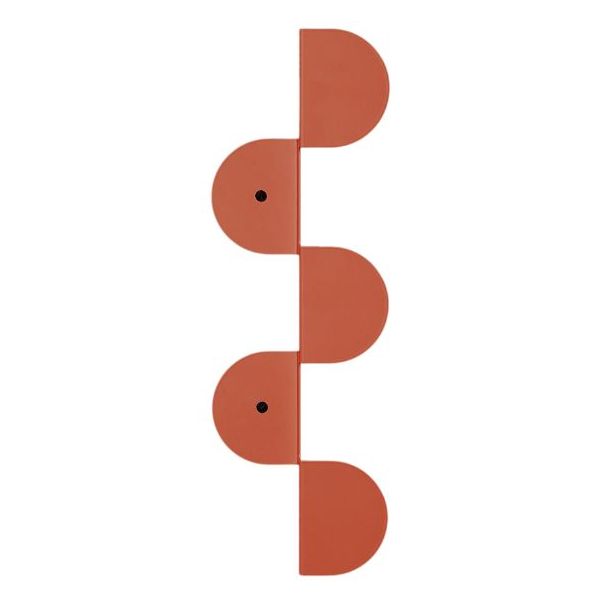 Porte-manteau mural en métal Vibes - Rouge