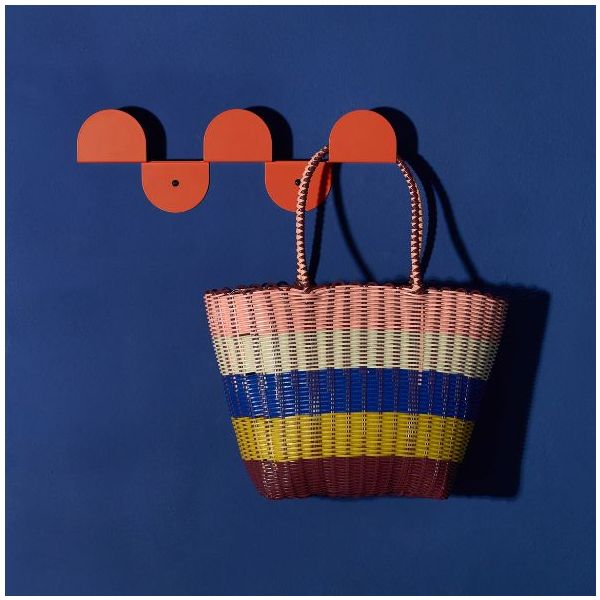 Porte-manteau mural en métal Vibes - Rouge