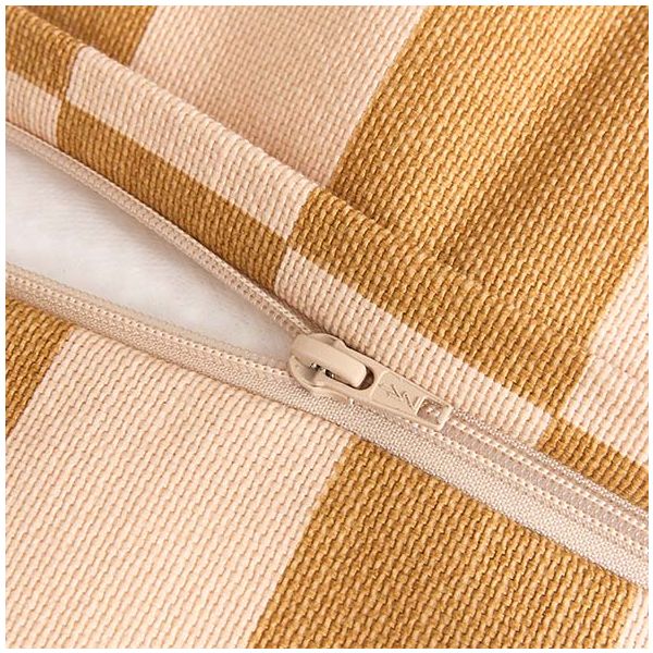 Pouf Fauteuil enfant Vibes - Carreaux Moutarde / Sable