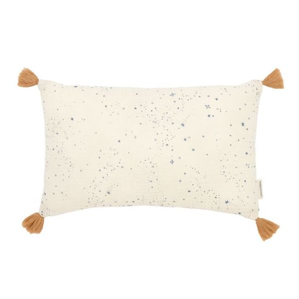 Wabi-Sabi Tassels Rectangular Cushion - Milky Way