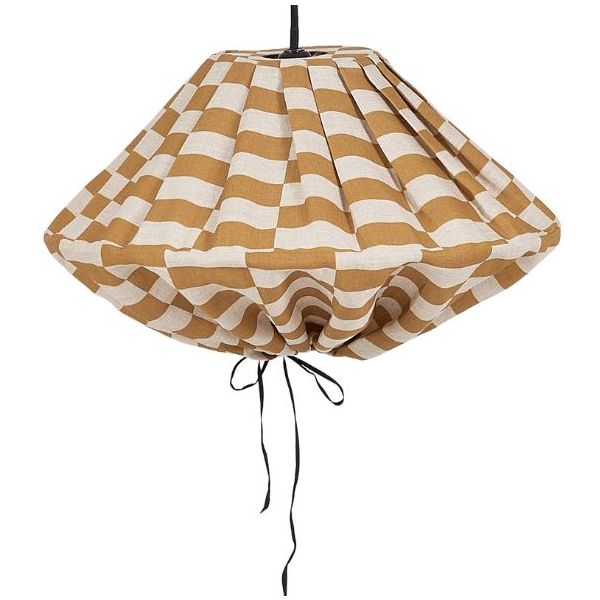Yumi Lampshade - 50 cm - Linen Mosaic Mustard