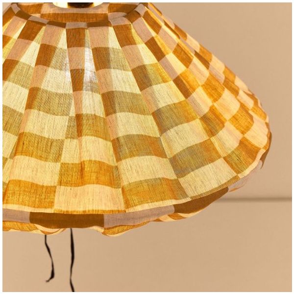 Yumi Lampshade - 50 cm - Linen Mosaic Mustard