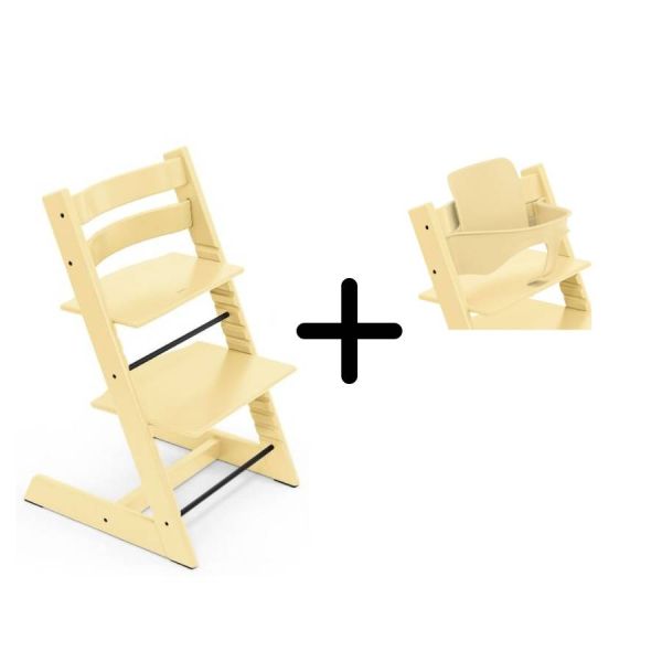 Chaise Haute TRIPP TRAPP + Set bébé v2 - Jaune Citron