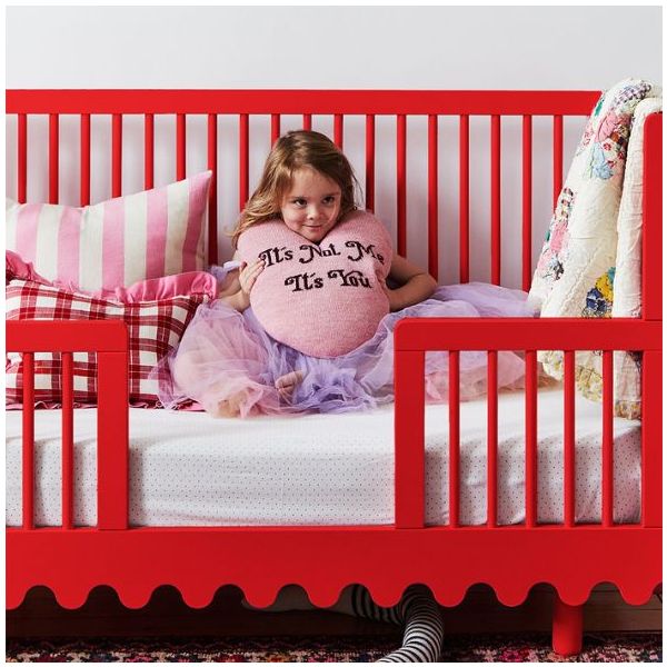 Lit bébé évolutif Moss 70 x 140 cm - Rouge