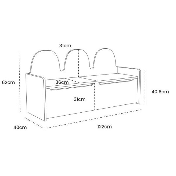 Camel Storage Bench - Birch