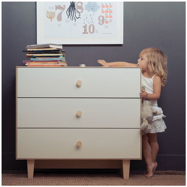 Merlin 3 Drawer Dresser - Rhea - Birch