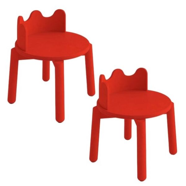 Chaises Moss - Lot de 2 - Rouge