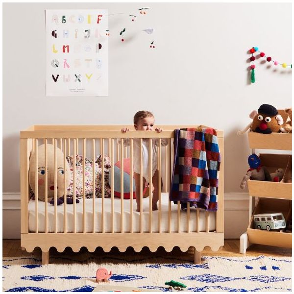 Lit bébé évolutif Moss 70 x 140 cm - Bouleau