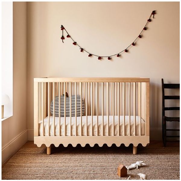 Lit bébé évolutif Moss 70 x 140 cm - Bouleau