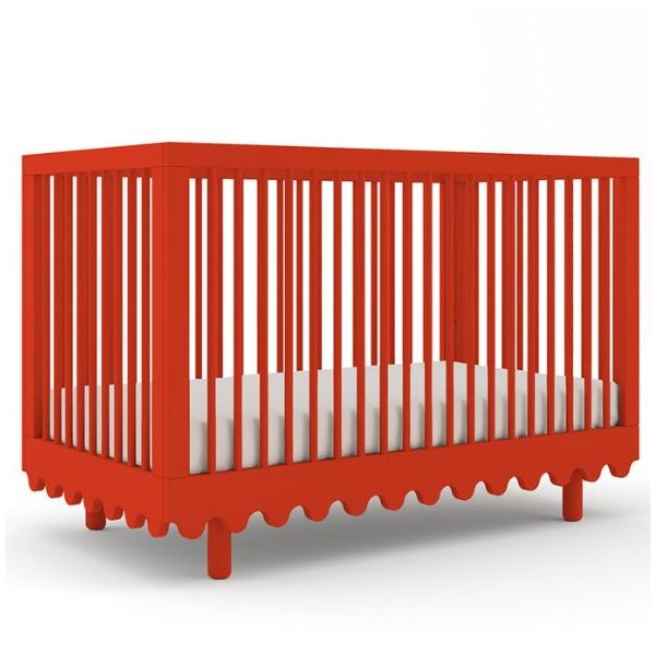 Lit bébé évolutif Moss 70 x 140 cm - Rouge