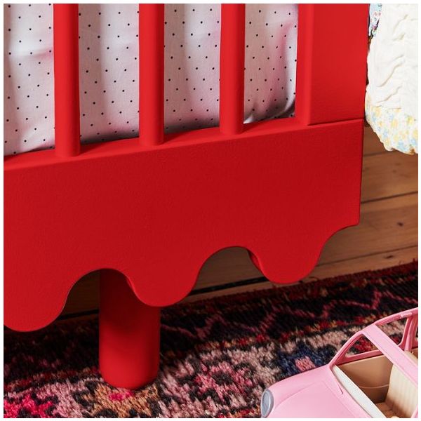 Lit bébé évolutif Moss 70 x 140 cm - Rouge