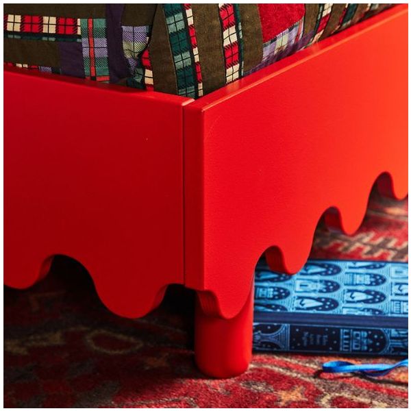 Lit simple Moss 90 x 200 cm - Rouge