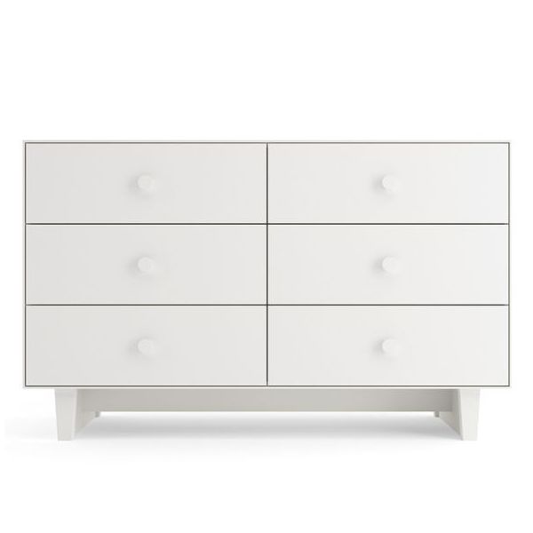 Commode Merlin 6 tiroirs - Rhea - Blanc