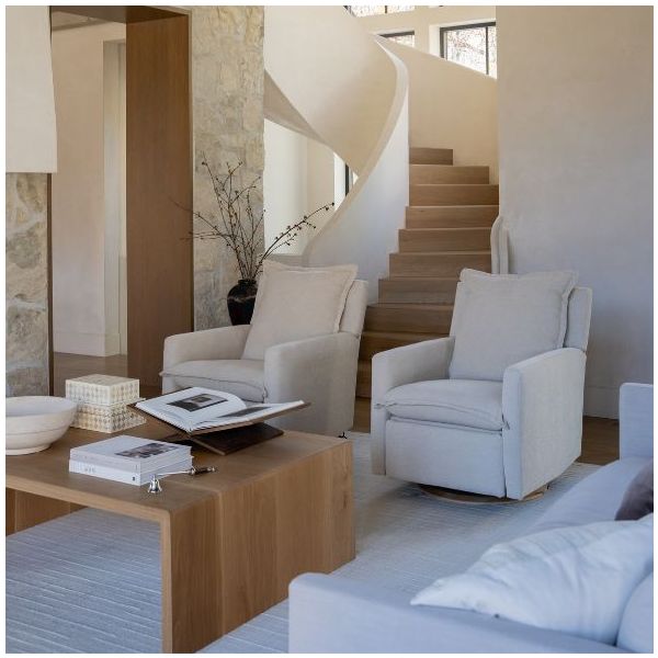 Fauteuil d’allaitement pivotant et inclinable manuel Flynn - Sable