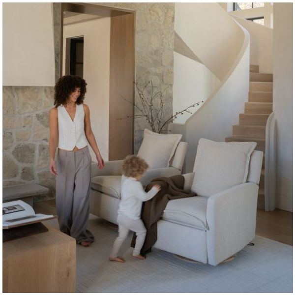 Fauteuil d’allaitement pivotant et inclinable manuel Flynn - Sable