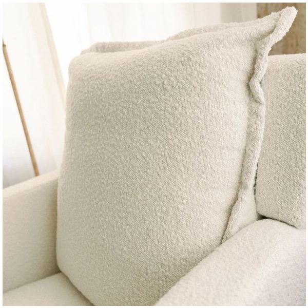 Fauteuil d’allaitement pivotant et inclinable manuel Flynn - Bouclé Oyster