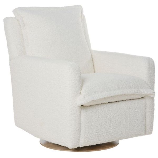 Fauteuil d’allaitement pivotant, berçant et inclinable Flynn - Effet peau de mouton Nuage