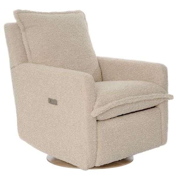 Flynn Gliding Swivel Nursery Recliner - Sheepskin Linen
