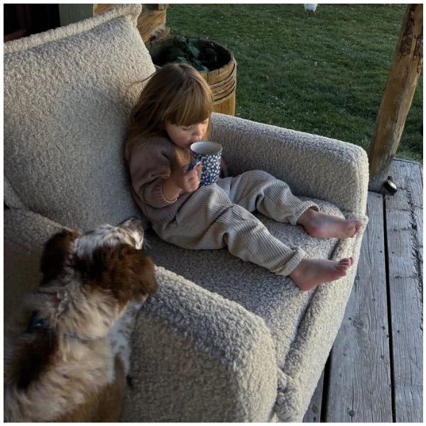 Flynn Gliding Swivel Nursery Recliner - Sheepskin Linen