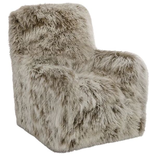 Flynn Gliding Swivel Nursery Recliner - Tibetan Fur