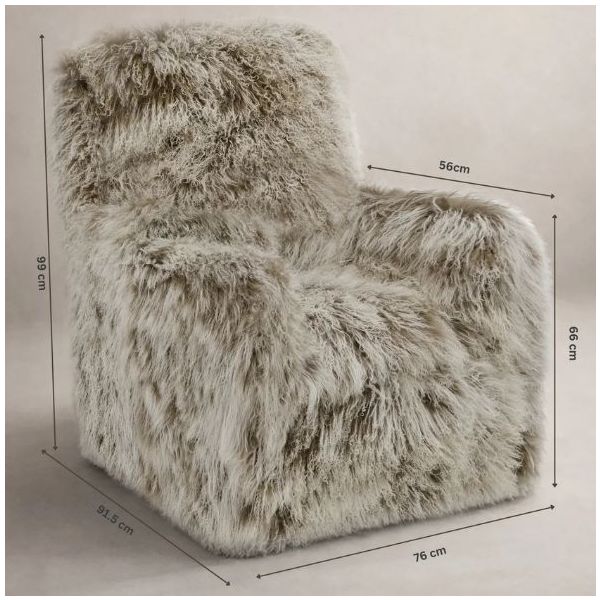 Flynn Gliding Swivel Nursery Recliner - Tibetan Fur