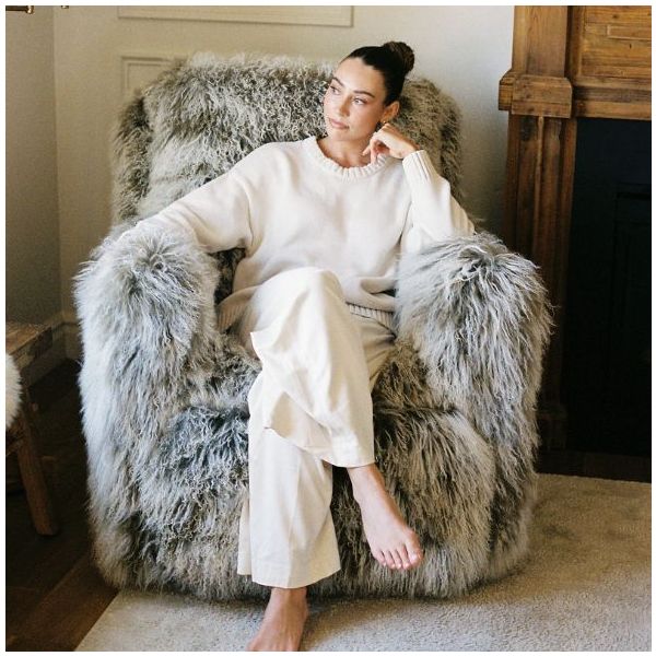 Flynn Gliding Swivel Nursery Recliner - Tibetan Fur