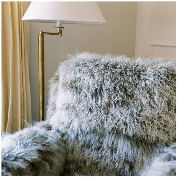 Flynn Gliding Swivel Nursery Recliner - Tibetan Fur