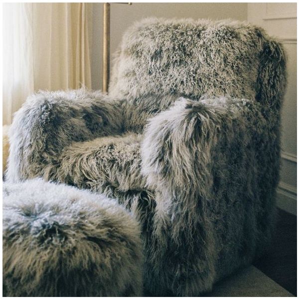 Flynn Gliding Swivel Nursery Recliner - Tibetan Fur