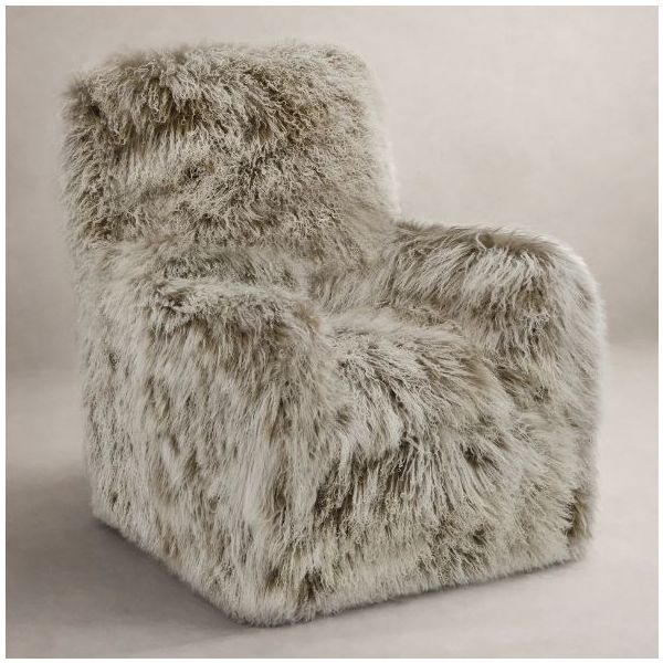 Flynn Gliding Swivel Nursery Recliner - Tibetan Fur