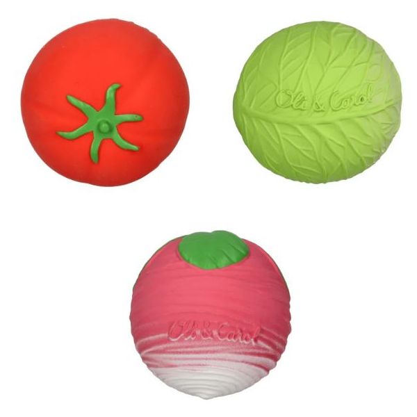 Set de 3 balles sensorielles - Salade de légumes